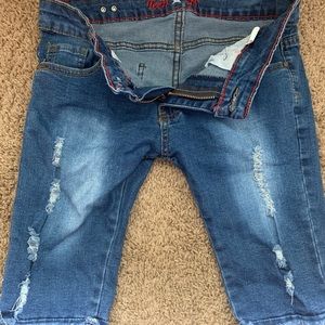Girls ripped jean shorts